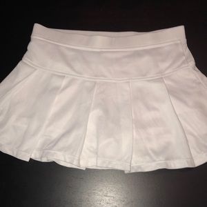 White Spandex Tennis Skirt Youth Medium